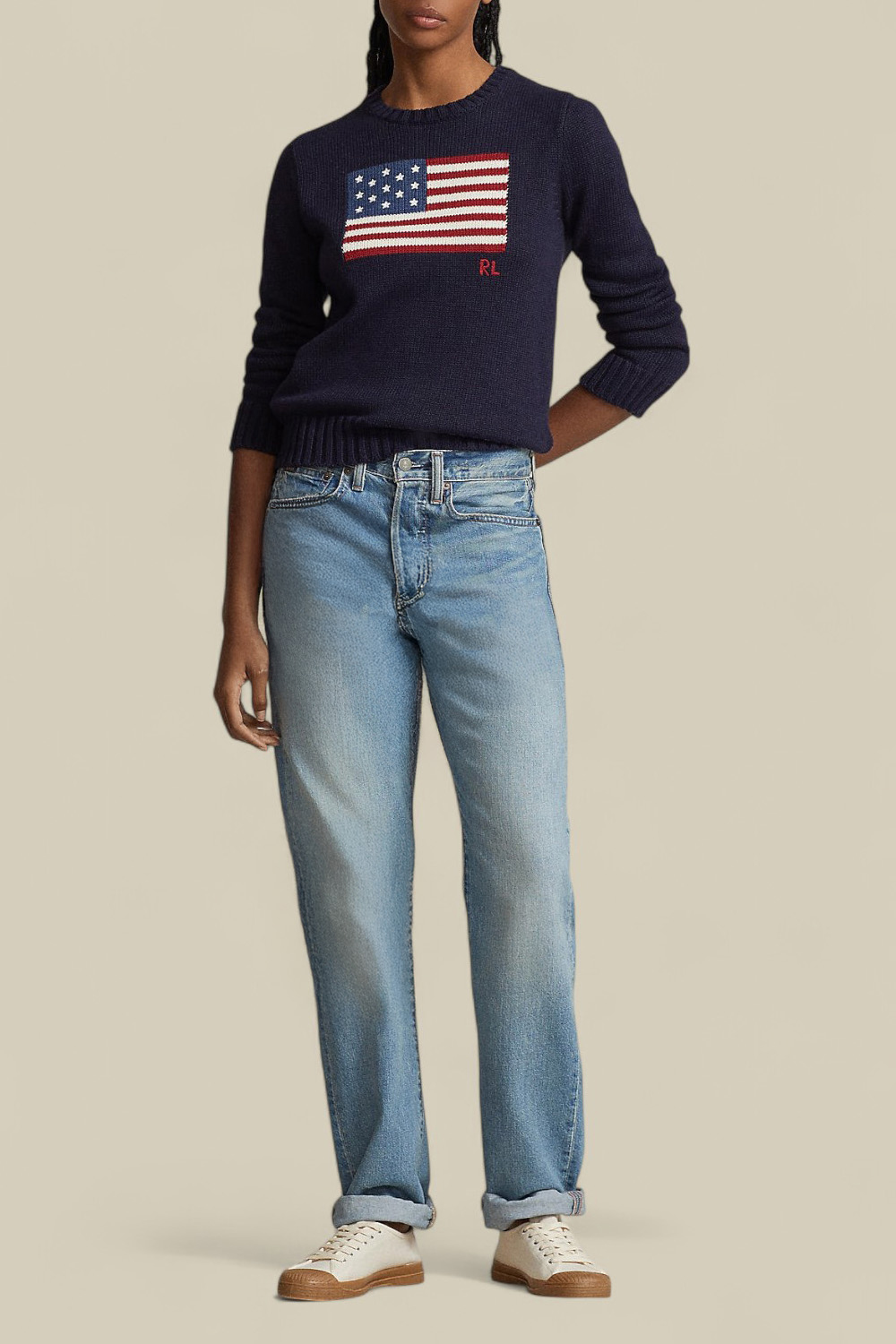 תמונת כל הלוק של סריג כותנה סלים פיט